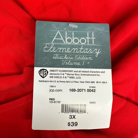 Abbott Elementary Red Sleeveless Vest Size 3X New - Picture 4 of 4